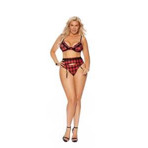 Elegant Moments - Bra and Panty and Garter Set